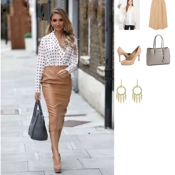 RARE 1970s Bonnie Cashin for Sills and Co Tan Leather Skirt - Picture 10 of 11